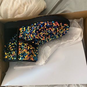Black sequined Uggs